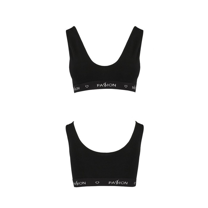Спортивний топ з широкою гумкою Passion PS004 TOP XL, black