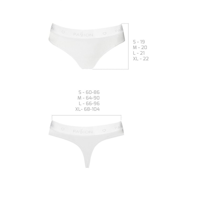 Трусики-бразилиана из хлопка Passion PS005 PANTIES S, white