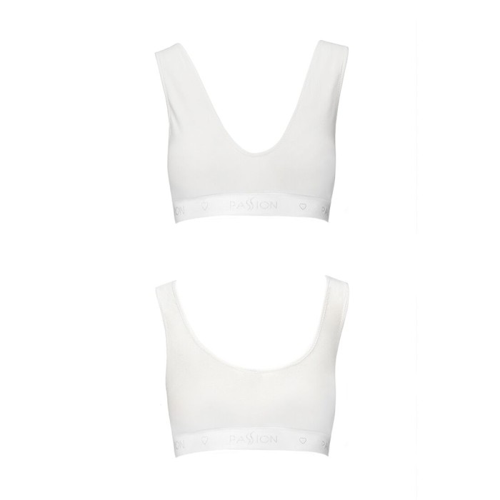 Спортивный топ из эластичного хлопка Passion PS005 TOP L, white
