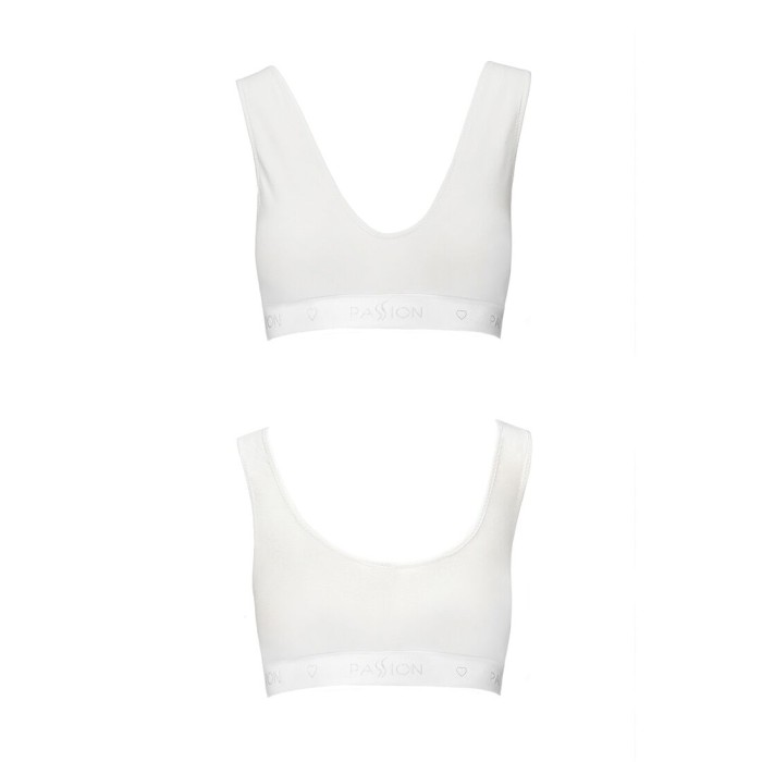 Спортивный топ из эластичного хлопка Passion PS005 TOP S, white