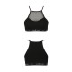 Спортивный топ с прозрачной вставкой Passion PS006 TOP M, black