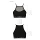 Спортивный топ с прозрачной вставкой Passion PS006 TOP S, black