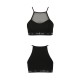 Спортивный топ с прозрачной вставкой Passion PS006 TOP XL, black