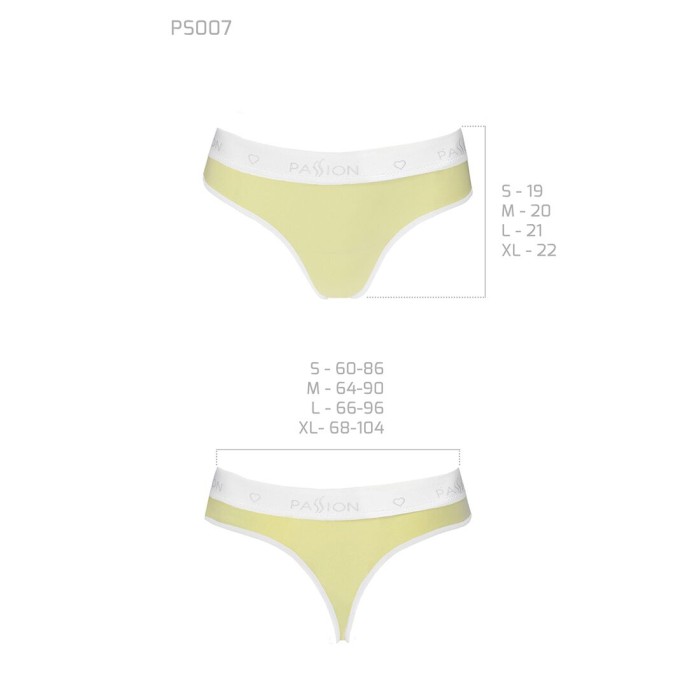 Спортивные трусики-стринги Passion PS007 PANTIES XL, yellow