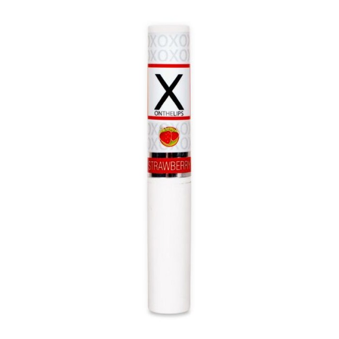 Стимулирующий бальзам для губ унисекс Sensuva – X on the Lips Strawberry с феромонами, клубника