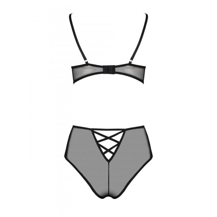 Эротический комплект с рисунком Passion LOVELIA BIKINI XXL/XXXL, black