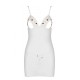 Сорочка с вырезами на груди, стринги Passion LOVELIA CHEMISE S/M, white