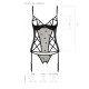Корсет с подвязками, стринги Passion LOVELIA CORSET L/XL, black