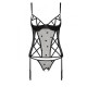 Корсет с подвязками, стринги Passion LOVELIA CORSET XXL/XXXL, black