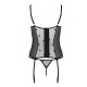 Корсет с подвязками, стринги Passion LOVELIA CORSET XXL/XXXL, black