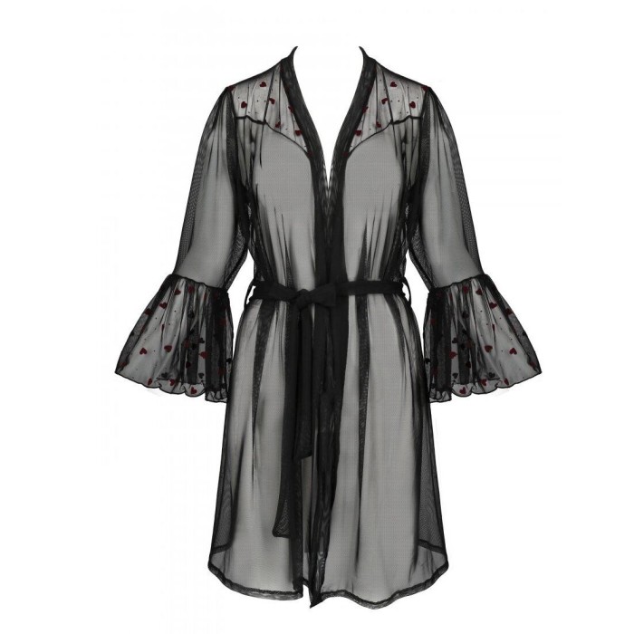Воздушный пеньюар Passion LOVELIA PEIGNOIR S/M, black