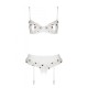 Сексуальный комплект с поясом для чулок Passion LOVELIA SET L/XL, white