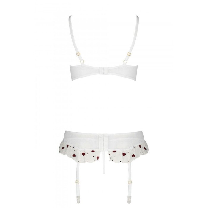 Сексуальный комплект с поясом для чулок Passion LOVELIA SET L/XL, white