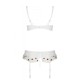 Сексуальный комплект с поясом для чулок Passion LOVELIA SET L/XL, white