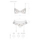 Сексуальный комплект с поясом для чулок Passion LOVELIA SET L/XL, white