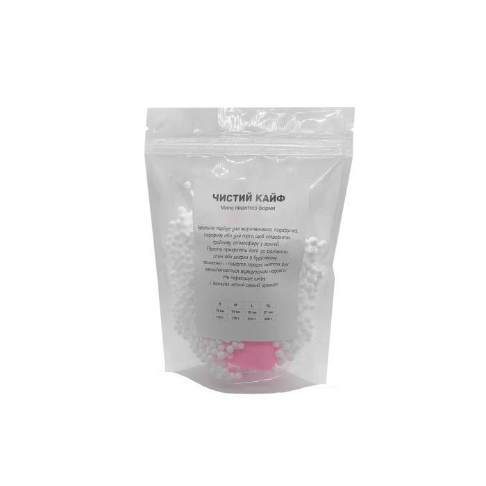 Крафтовое мыло-член с присоской Чистий Кайф Pink size S натуральное