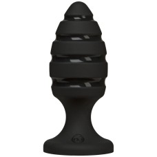 Анальный плаг со спиральным каналом Doc Johnson Platinum Premium Silicone - The Blast - Black