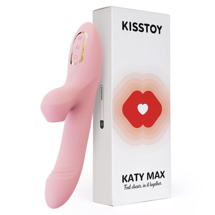 Вибратор-кролик с вращением ствола и вакуумной стимуляцией KISSTOY Katy Max