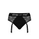 Кружевные трусы для страпона с подвязками для чулок Strap-On-Me DIVA HARNESS - S