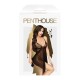 Бебі-дол з ажурним бралетом та високим розрізом Penthouse - Sweet Beast Black L/XL