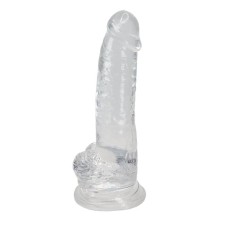 Прозрачный фаллоимитатор Alive Jelly Dildo Torrent, ТПЕ, присоска, диаметр 4.5см, длина 20,6см