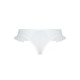 Трусики в горошок, з рюшами та шнурівкою Passion FATIN THONG S/M, white