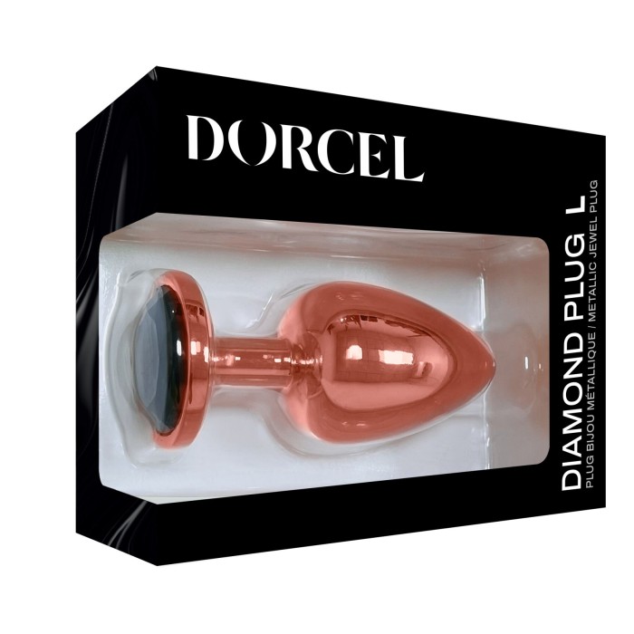 Металева анальна пробка із прикрасою у вигляді кристалу Dorcel - Diamond Plug L