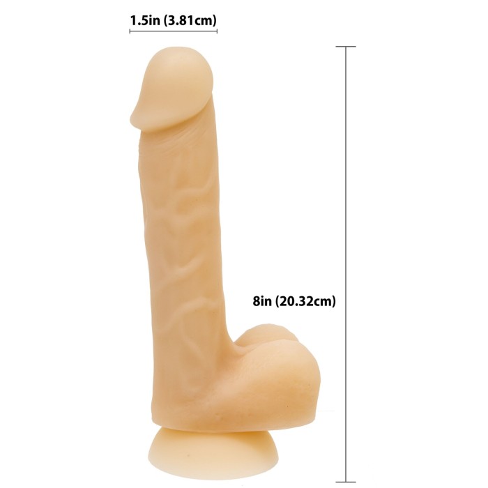 Фаллоимитатор с памятью формы, на присоске ADDICTION — DAVID 8″ Silicone Dong, вибропуля в подарок