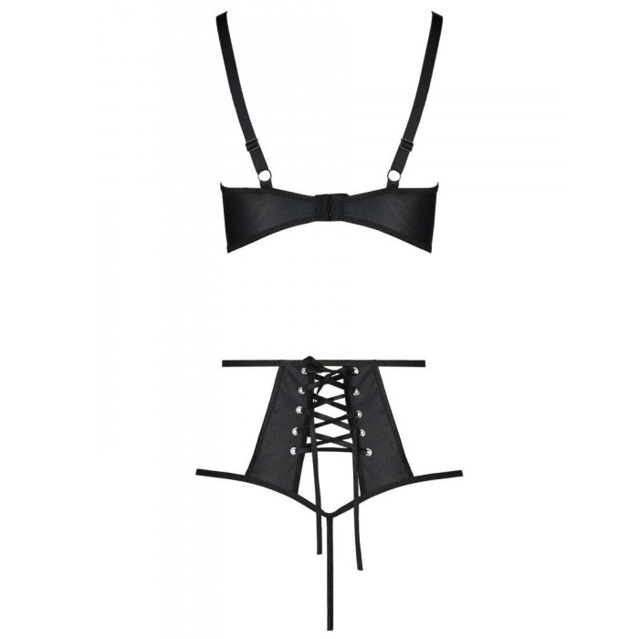 Распродажа!!! Комплект из эко-кожи Passion Tamaris Set black XXL/XXXL, бюстгальтер и трусики