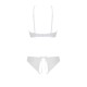 Комплект із бра, трусиків з ажурним декором та відкритим кроком Passion URSULA SET XXL/XXXL, white