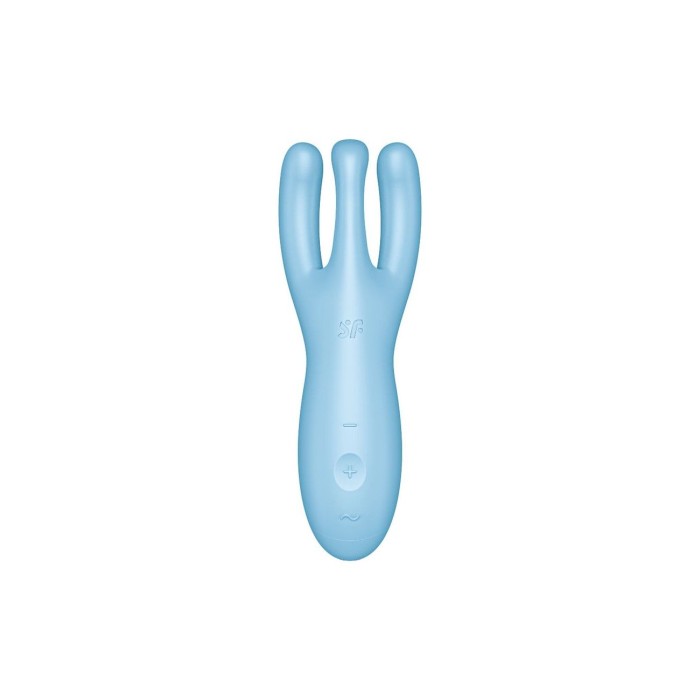 Клиторальный смарт вибратор Satisfyer Threesome 4 Blue с тремя пальчиками