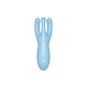 Клиторальный смарт вибратор Satisfyer Threesome 4 Blue с тремя пальчиками