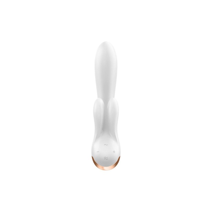 Смарт вибратор-кролик с двойным отростком Satisfyer Double Flex White