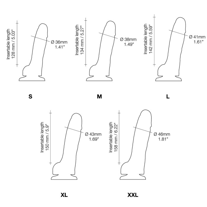 Реалистичный фаллоимитатор Strap-On-Me Sliding Skin Realistic Dildo Black XL, эффект подвижной кожи