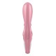 Смарт вибратор кролик Satisfyer Hug Me Pink, 2 мотора, диаметр 4,2см, широкая клиторальная часть