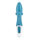 Вибратор кролик с тройным отростком Satisfyer Embrace me Turquoise, 2 мотора, диаметр 3,6 см