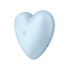 Вакуумный стимулятор-сердечко с вибрацией Satisfyer Cutie Heart Blue