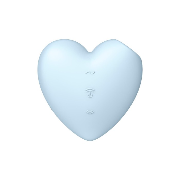 Вакуумный стимулятор-сердечко с вибрацией Satisfyer Cutie Heart Blue