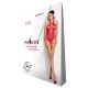 Бодистокинг с декольте Passion BS088 red, имитация корсетной шнуровки