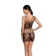 Бодистокинг мини-платье с бабочками Passion BS090 One Size black