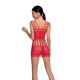 Бодістокінг мінісукня з метеликами Passion BS090 One Size red