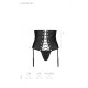 Пояс-корсет из экокожи Passion CELINE SET S/M, black, шнуровка, съемные пажи для чулок, стринги