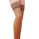 Чулки Passion ST003 5 beige, классические, на ажурной силиконовой резинке