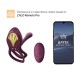 Смарт-эрекционное кольцо Zalo - BAYEK Velvet Purple, двойное с вводимой частью, пульт ДУ