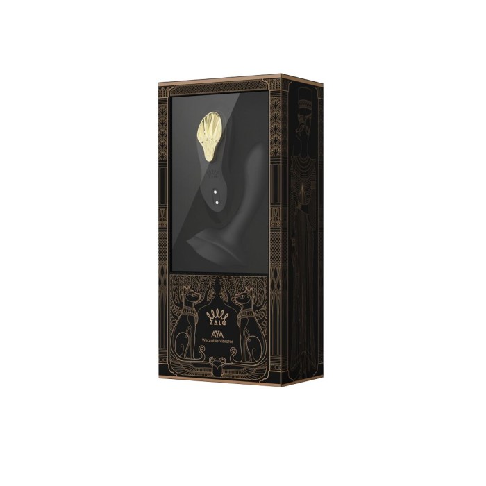 Смарт-вибратор в трусики Zalo - AYA Obsidian Black, насадка и пульт ДУ