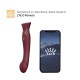 Смартвибратор 3в1 Zalo — Queen Set Wine Red, пульсирующая жемчужина и вакуум, кристалл Swarovski