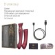 Смартвибратор 3в1 Zalo — Queen Set Wine Red, пульсирующая жемчужина и вакуум, кристалл Swarovski
