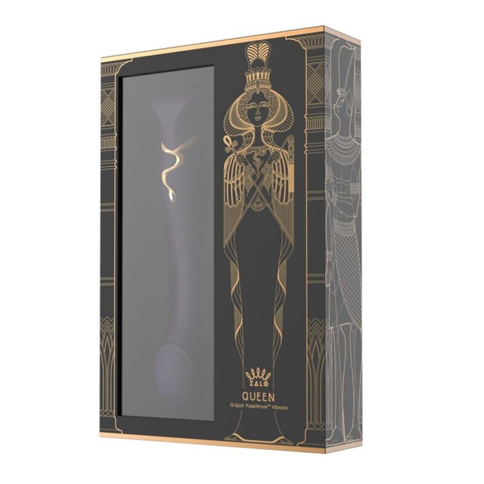 Смартвібратор 3в1 Zalo — Queen Set Twilight Purple, пульсівна перлина та вакуум, кристал Swarovski