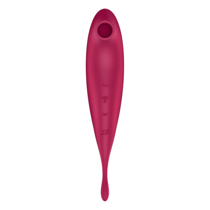 Смарт-вібратор для клітора з вакуумною стимуляцією Satisfyer Twirling Pro+ dark red