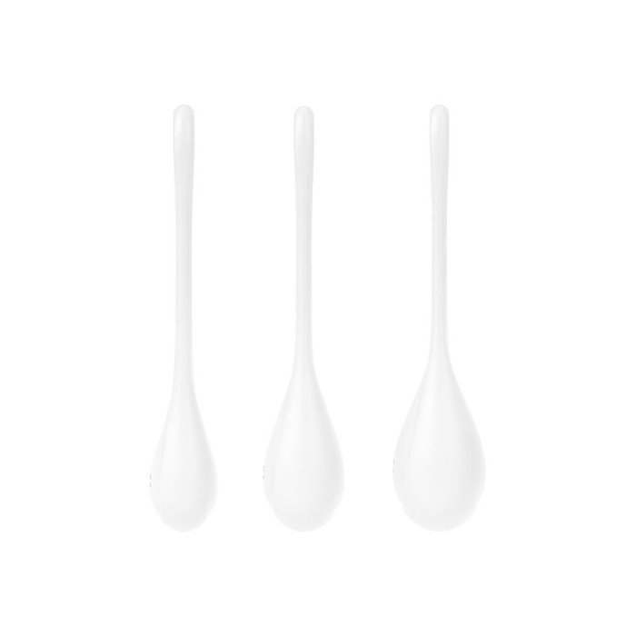 Набір йоні намистин Satisfyer Yoni Power 1 White, діаметр 2-2,5-3см, вага 22-46-74гр